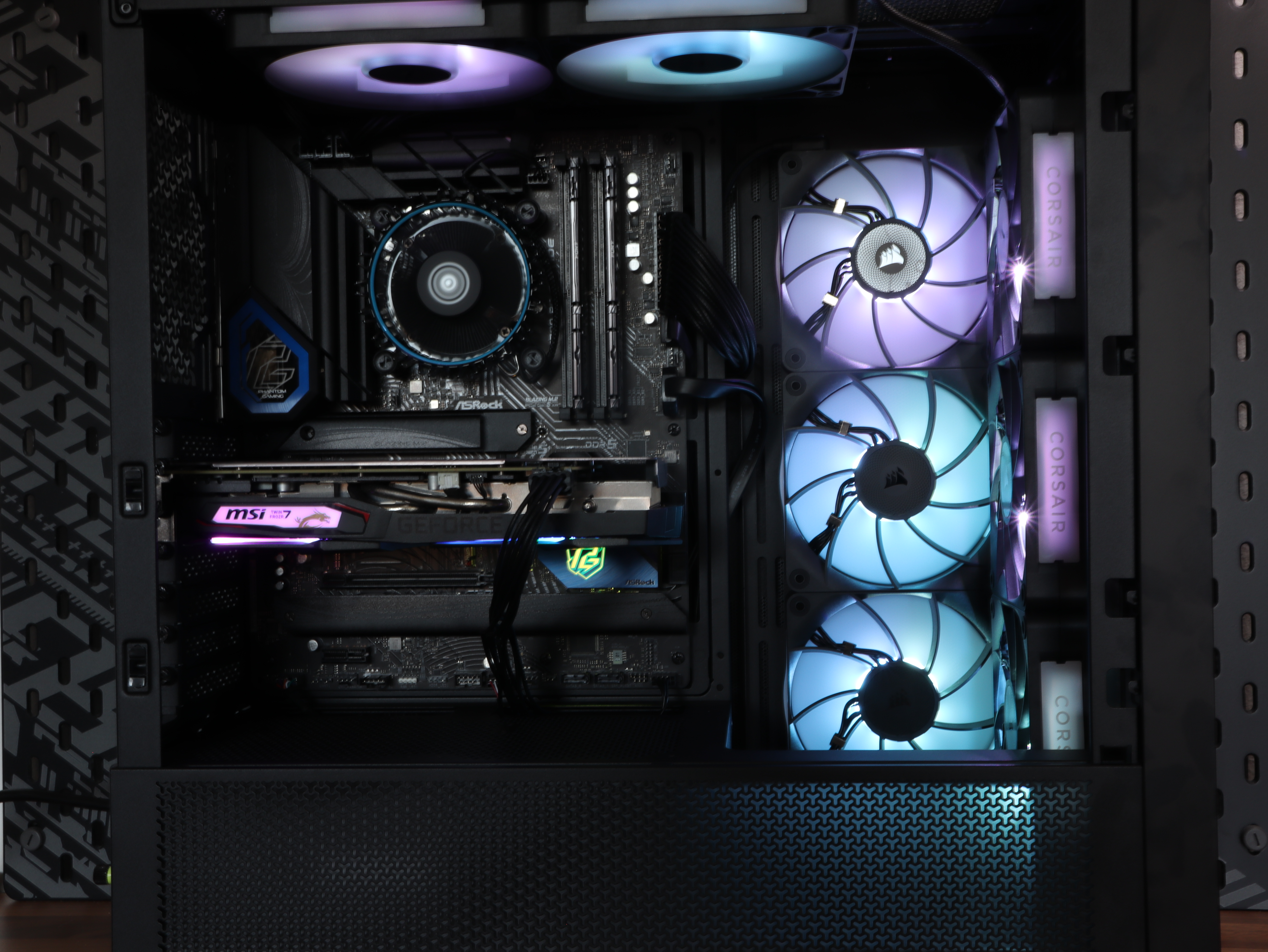 Frame cooling 4000D Corsair RX mid-tower sag-free reverse-connector Modular flexibility.JPG
